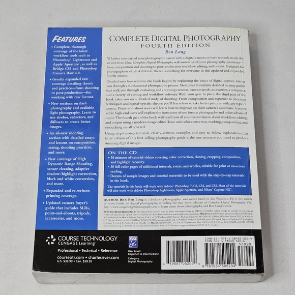 Complete Digital Photography Softcover Book Ben Long 4th Edition Includes CD ROM - Picture 2 of 16